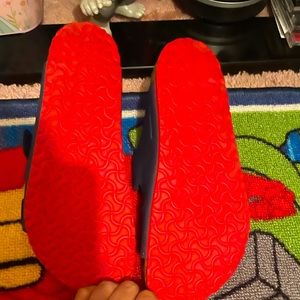 1 pair of blue and red US kids size 3 Birkenstock’s.